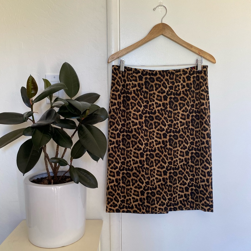 Michael Kors Leopard Print Pencil Skirt